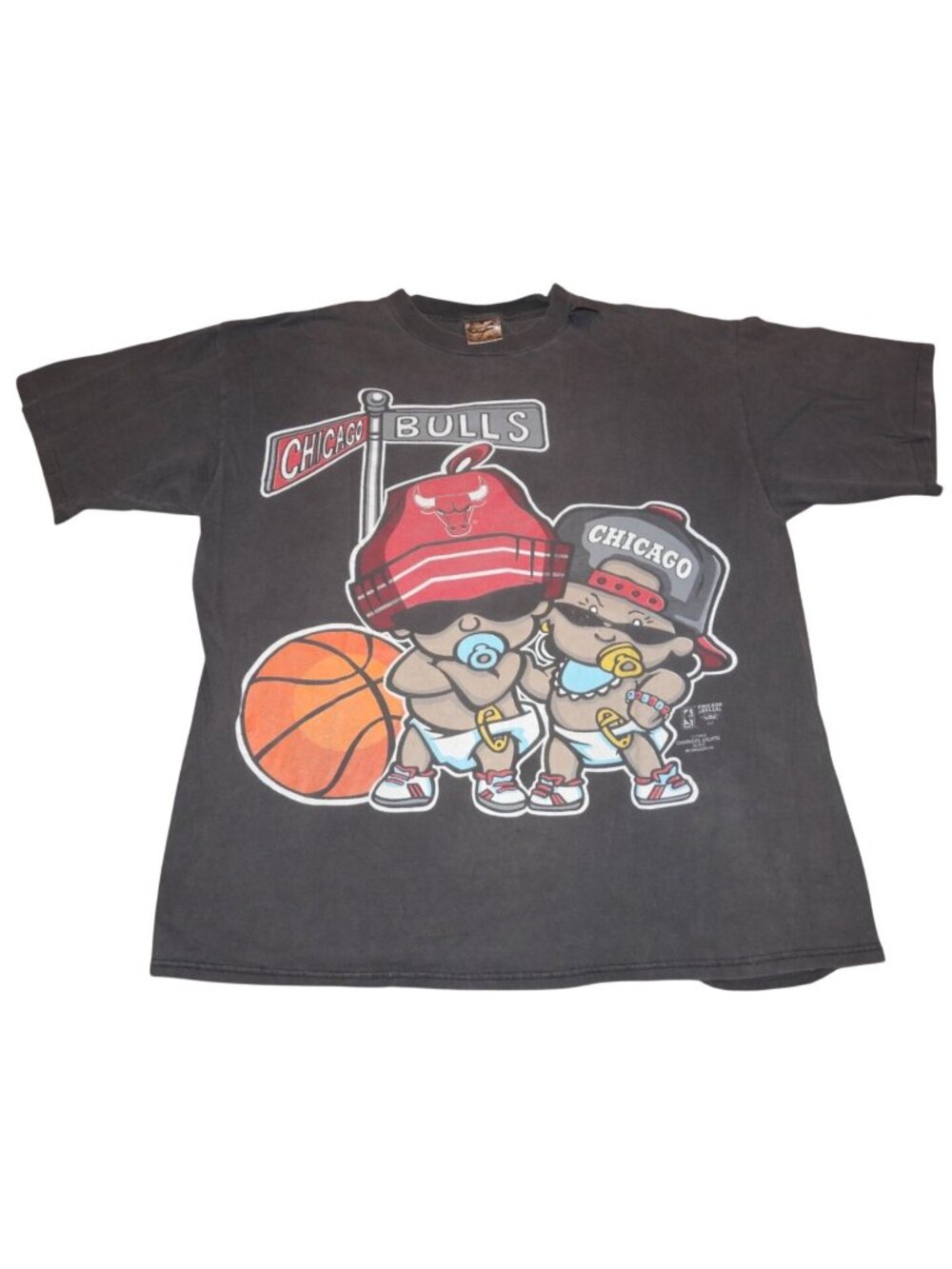 Vintage 1995 Chicago Bulls Changes Jordan Pippen Babies Rap Tee T-Shirt Men's XL